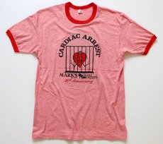 画像2: 70s USA製 Hanes HAVE A HEART リンガーTシャツ 杢レッド L (2)