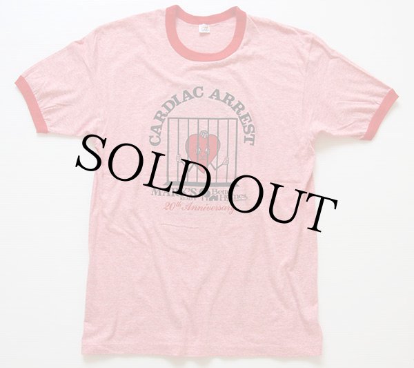 70s USA製 Hanes HAVE A HEART リンガーTシャツ 杢レッド L