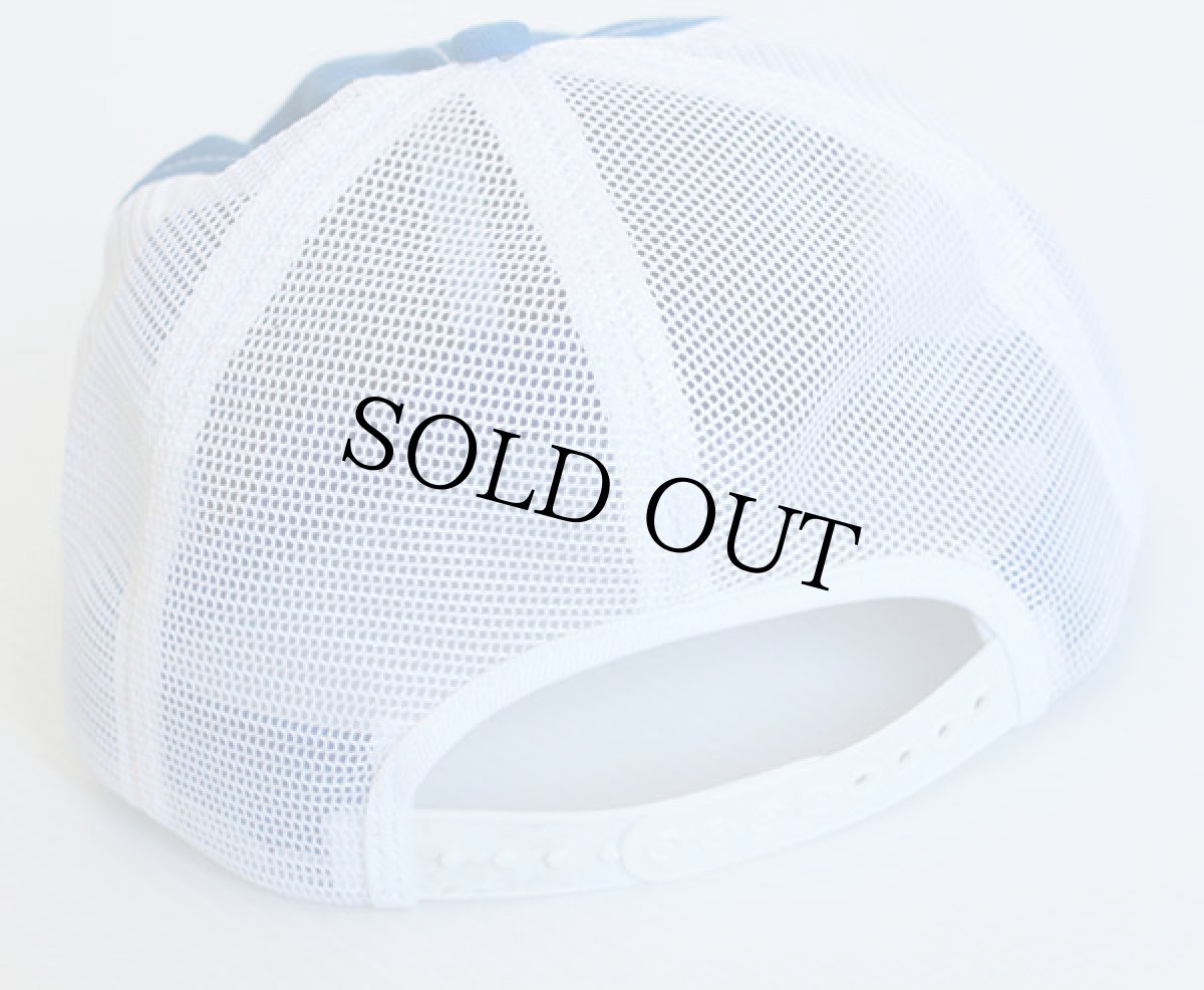 画像2: 80s STANDARD パッチ付き メッシュキャップ 青×白 (2)