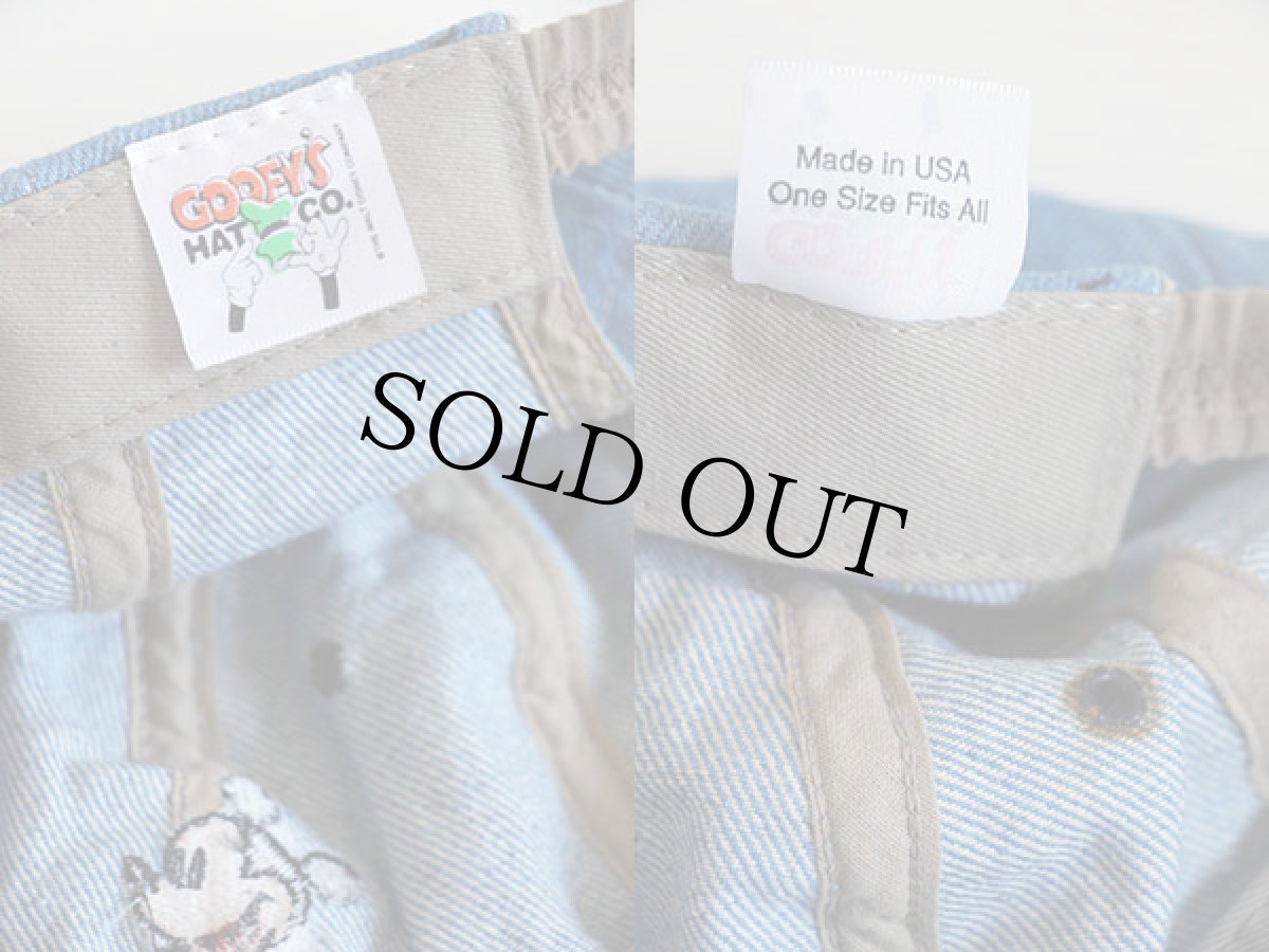 画像3: 90s USA製 Disneyディズニー ミッキー マウス 刺繍 デニムキャップ (3)