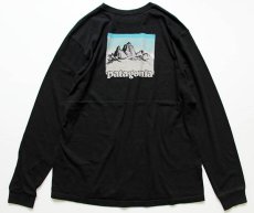 画像3: USA製 patagoniaパタゴニア オーガニックコットン 長袖Tシャツ 黒 M (3)