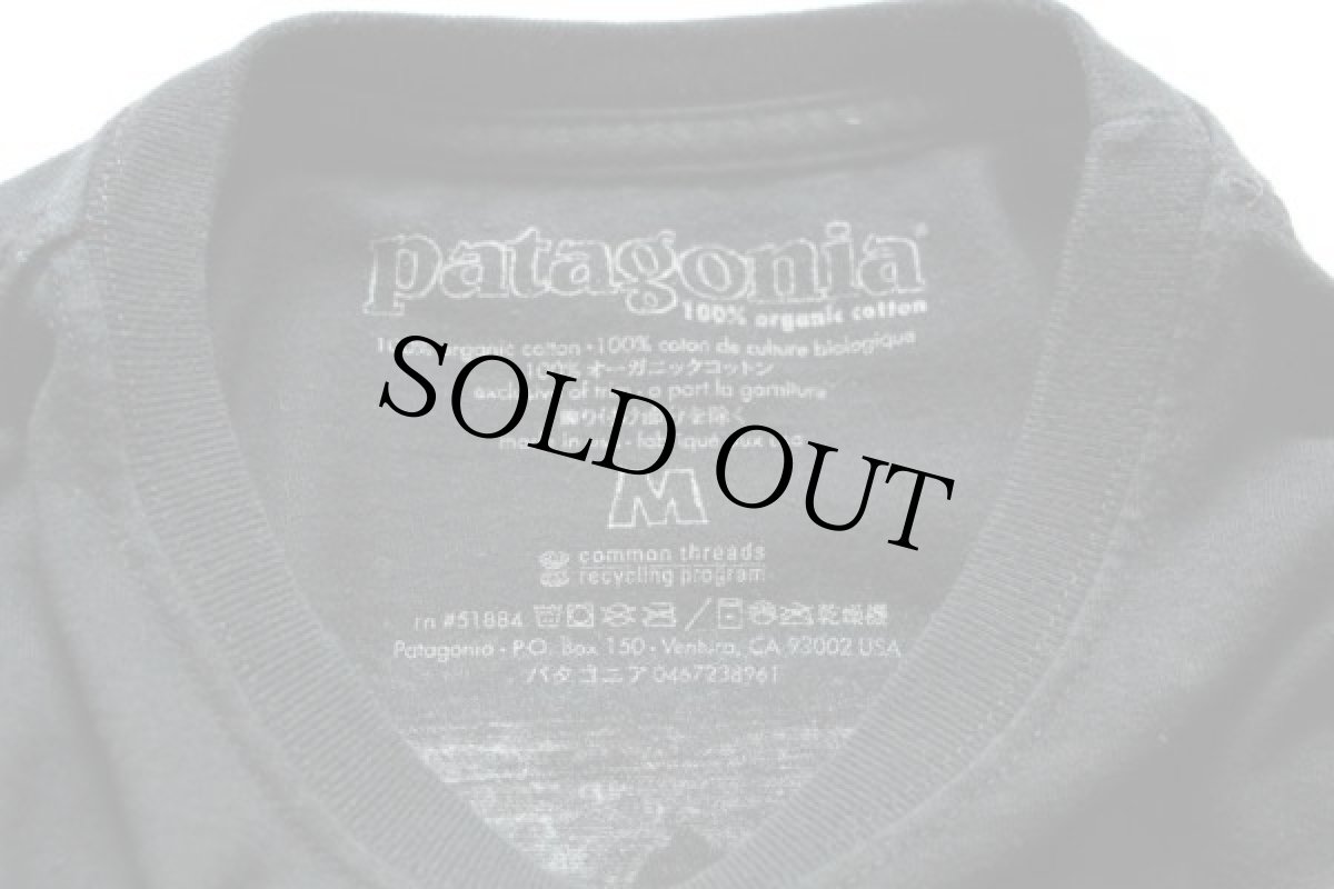 画像4: USA製 patagoniaパタゴニア オーガニックコットン 長袖Tシャツ 黒 M (4)