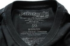 画像4: USA製 patagoniaパタゴニア オーガニックコットン 長袖Tシャツ 黒 M (4)