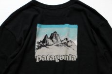 画像5: USA製 patagoniaパタゴニア オーガニックコットン 長袖Tシャツ 黒 M (5)