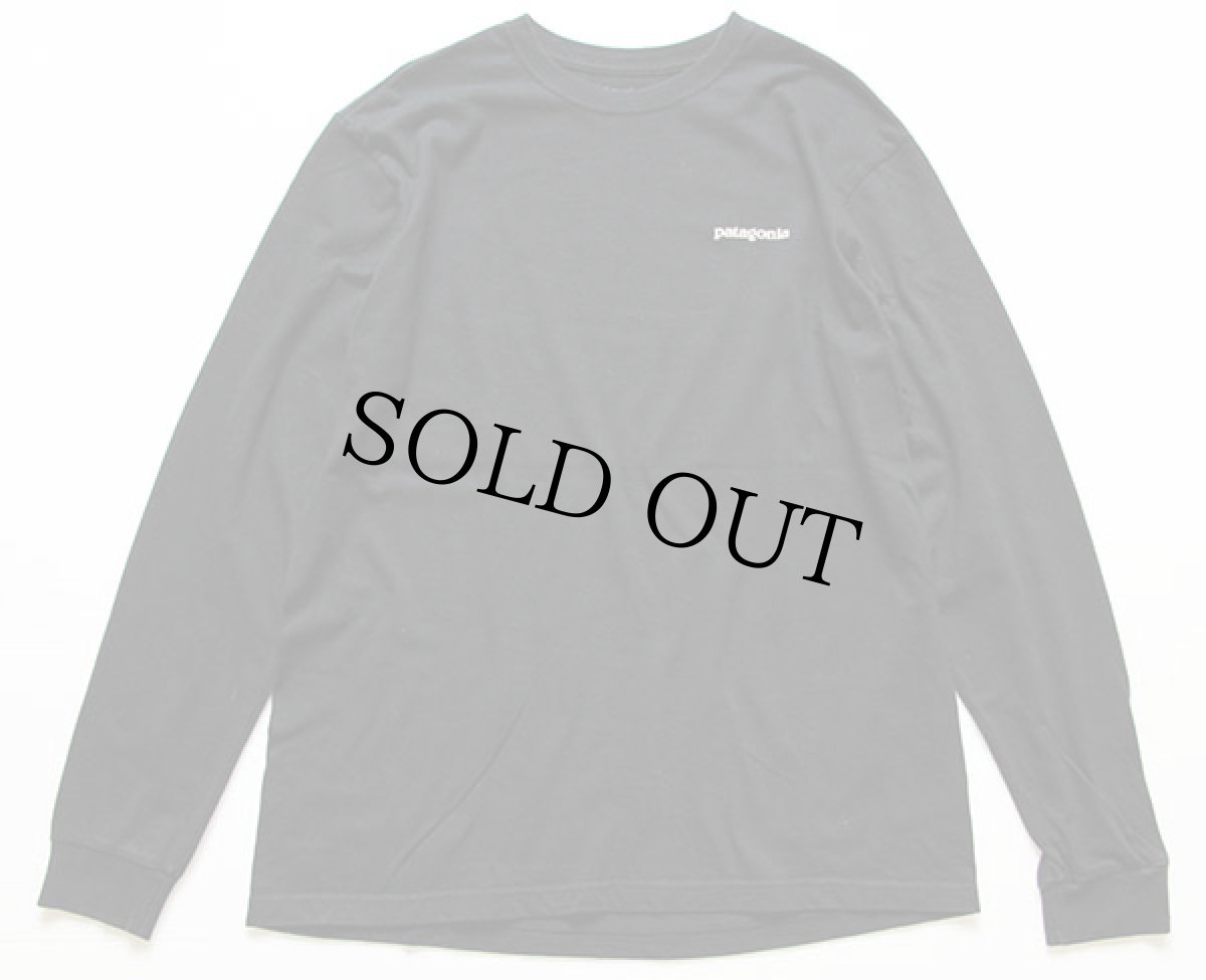 画像2: USA製 patagoniaパタゴニア オーガニックコットン 長袖Tシャツ 黒 M (2)