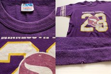 画像4: 70s USA製 Championチャンピオン NFL MINNESOTA VIKINGS フットボールTシャツ 紫 XL (4)