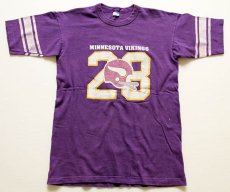 画像2: 70s USA製 Championチャンピオン NFL MINNESOTA VIKINGS フットボールTシャツ 紫 XL (2)