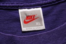 画像3: 90s USA製 NIKEナイキ AIR ビッグロゴ コットンTシャツ 紫 XL (3)