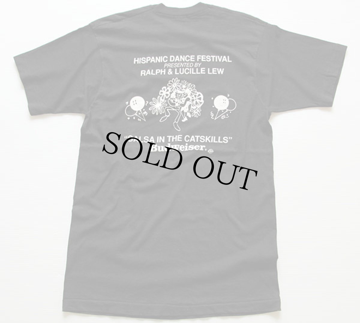 画像2: 80s USA製 Budweiserバドワイザー HISPANIC DANCE FESTIVAL コットンTシャツ 黒 L (2)