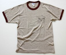 画像2: 70s USA製 マウントラシュモア リンガーTシャツ 杢ブラウン M (2)