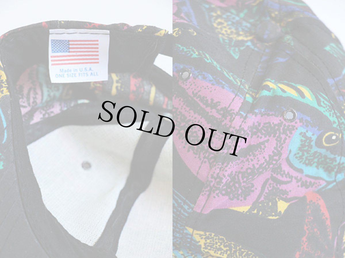 画像3: 90s USA製 熱帯魚柄 コットンキャップ (3)