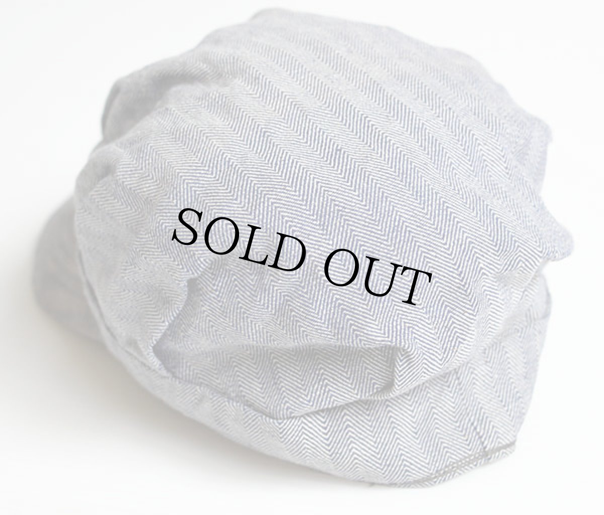 画像2: 70s UNKNOWN HBT ヘリンボーンツイル ワークキャップ L (2)