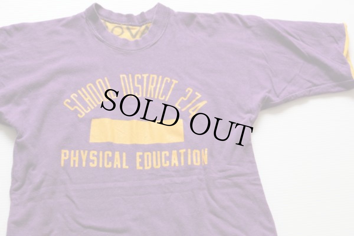 画像3: 80s SCHOOL DISTRICT 274 リバーシブルTシャツ 紫×黄 (3)