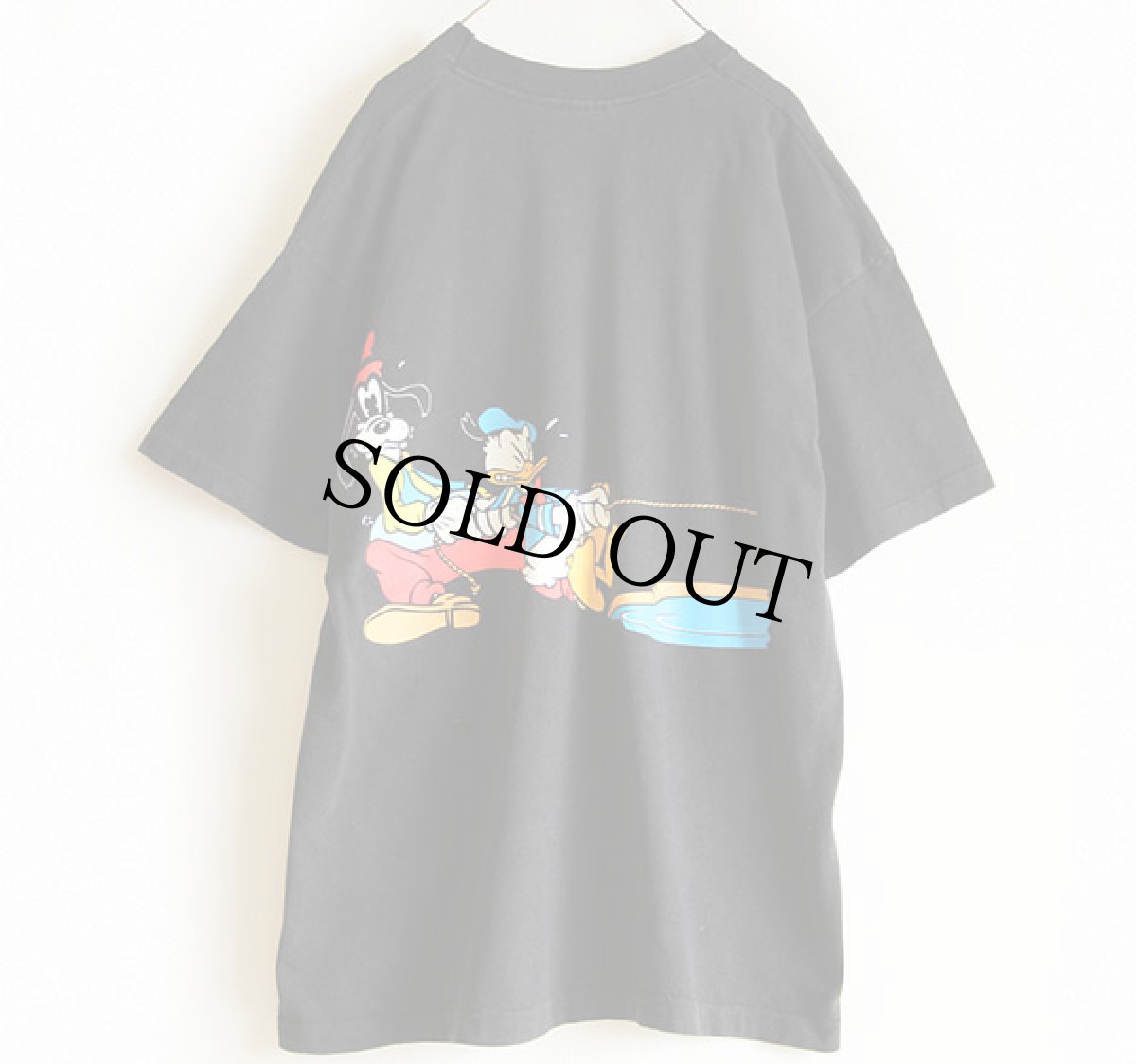 画像2: 90s USA製 ミッキー マウス ドナルドダック グーフィー プルート コットンTシャツ 黒 特大 (2)