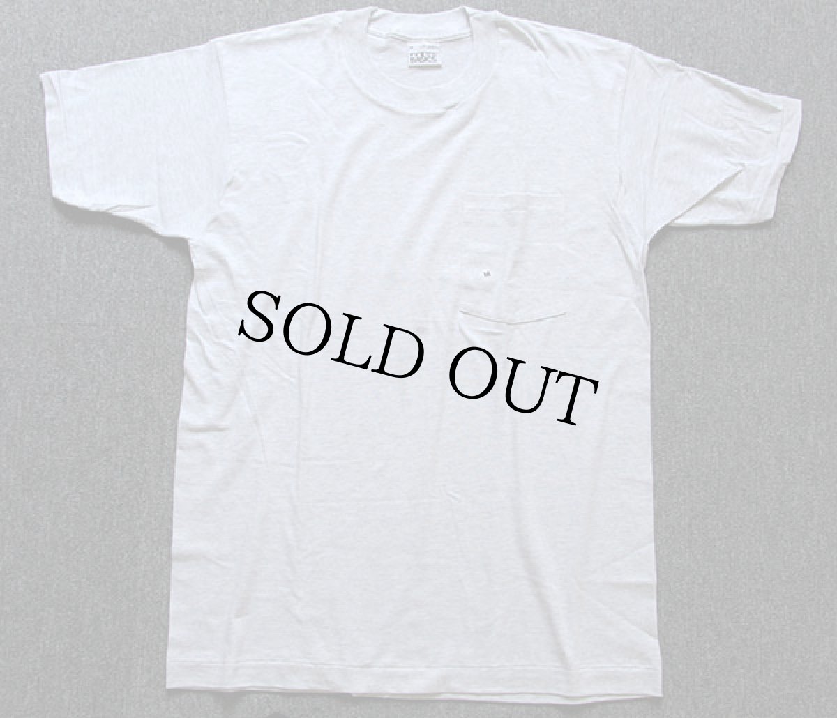 画像2: デッドストック★90s USA製 TREND BASICS 無地 ポケットTシャツ 杢ライトグレー (2)