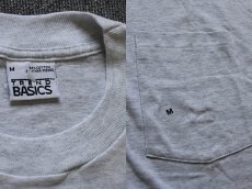 画像3: デッドストック★90s USA製 TREND BASICS 無地 ポケットTシャツ 杢ライトグレー (3)