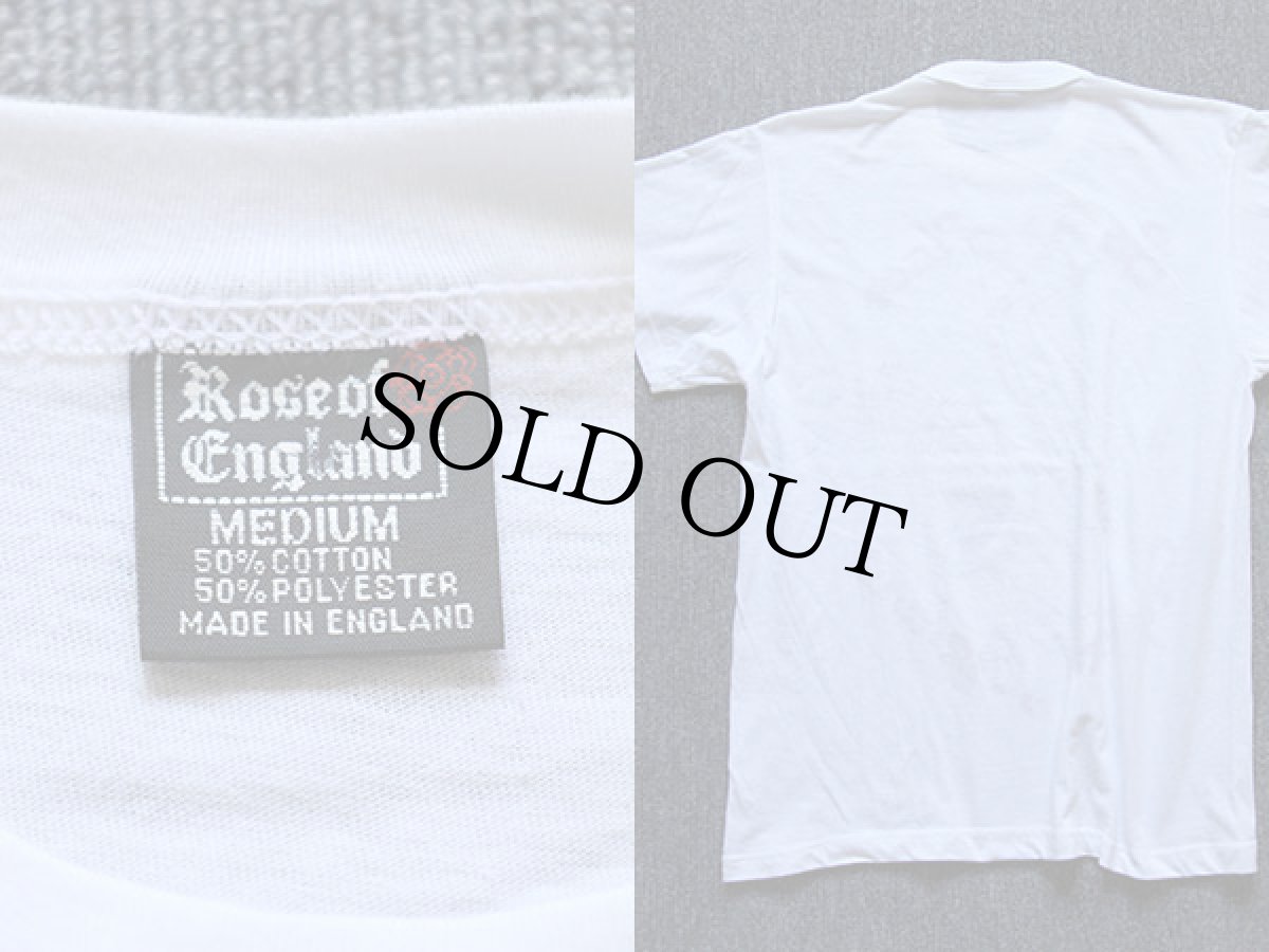 画像3: 80s 英国製 Rose of England サックス Tシャツ 白 M (3)