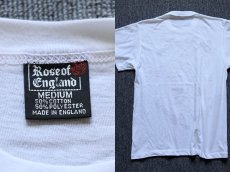 画像3: 80s 英国製 Rose of England サックス Tシャツ 白 M (3)