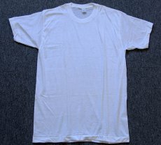 画像2: デッドストック★70s Hansom 無地 Tシャツ 白 L (2)