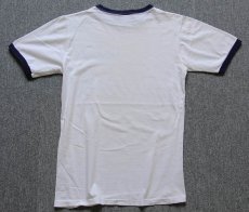 画像3: 80s USA製 Championチャンピオン USAFA コットン リンガーTシャツ 白×紺 S (3)