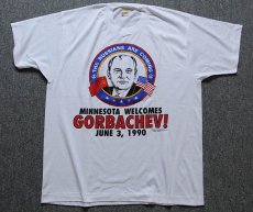 画像2: デッドストック★90s USA製 GORBACHEV!ゴルバチョフ Tシャツ 白 L (2)