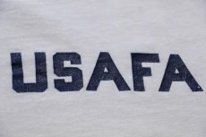 画像5: 80s USA製 Championチャンピオン USAFA コットン リンガーTシャツ 白×紺 S (5)