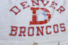 画像3: 90s USA製 Championチャンピオン NFL DENVER BRONCOS フットボールTシャツ ボロ ペンキ飛び 白 XL (3)