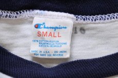 画像4: 80s USA製 Championチャンピオン USAFA コットン リンガーTシャツ 白×紺 S★U.S.AIR FORCE USAF (4)