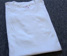 画像1: デッドストック★70s JCPenney 無地 コットンTシャツ 白 42 (1)