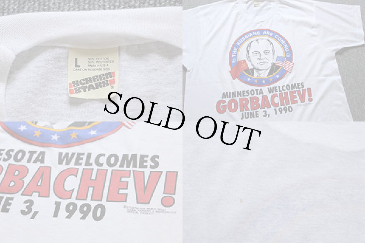 画像4: デッドストック★90s USA製 GORBACHEV!ゴルバチョフ Tシャツ 白 L (4)