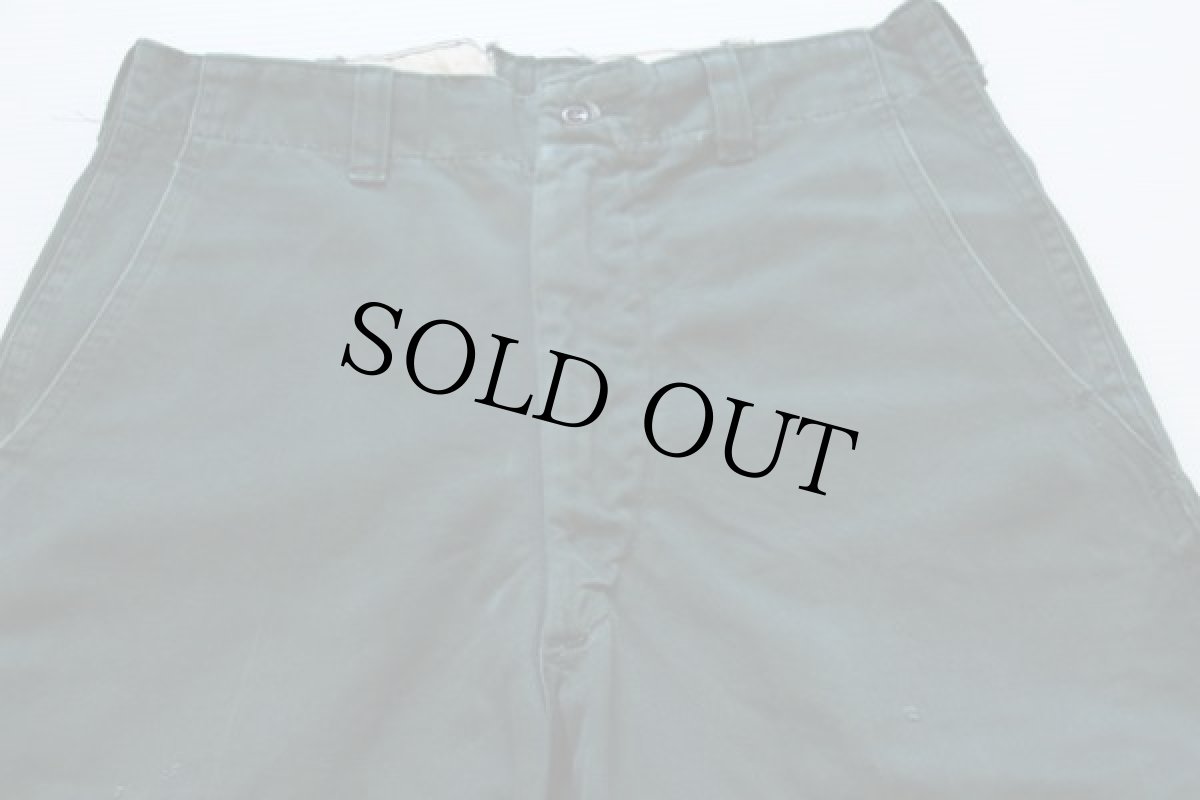 画像2: 60s BSA ボーイスカウト コットンツイル パンツ 深緑 30 (2)