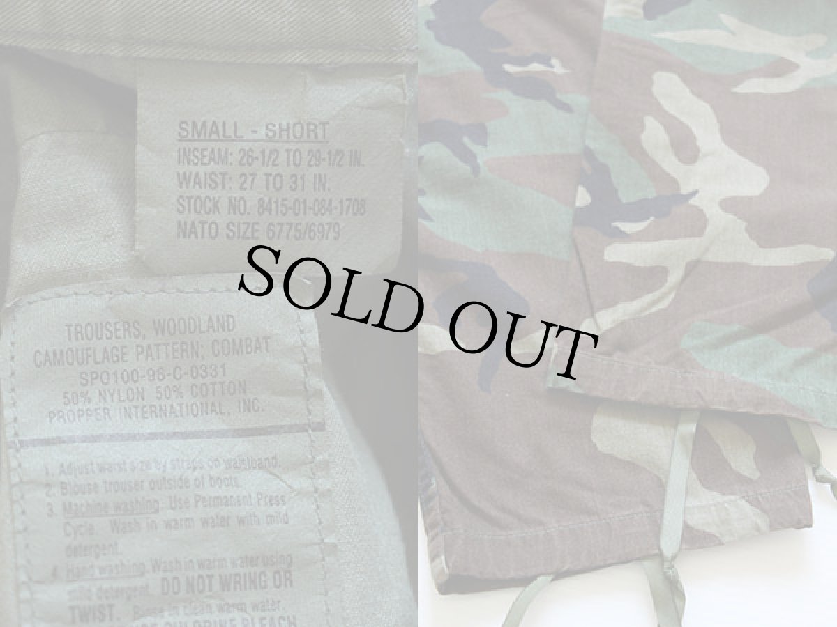 画像3: 90s 米軍 ウッドランドカモ カーゴパンツ S-S (3)