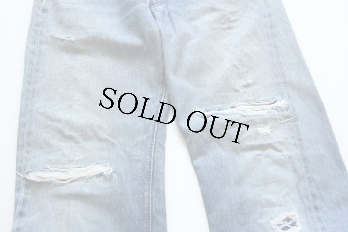 画像8: 70s USA製 Levi'sリーバイス 501 シングル 66前期 デニムパンツ ボロ W33 (8)