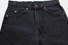 画像2: 90s USA製 Levi'sリーバイス 517 ブラック デニムパンツ w32★ブーツカット  (2)