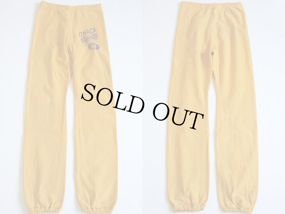 画像2: 80s USA製 Championチャンピオン ITHACA リバースウィーブ スウェットパンツ イエロー L (2)