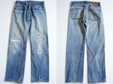 画像1: 70s USA製 Levi'sリーバイス 501 シングル 66前期 デニムパンツ ボロ w33 (1)