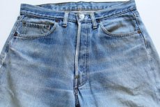 画像2: 70s USA製 Levi'sリーバイス 501 シングル 66前期 デニムパンツ ボロ w33 (2)