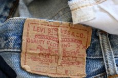 画像4: 70s USA製 Levi'sリーバイス 501 シングル 66前期 デニムパンツ ボロ w33 (4)