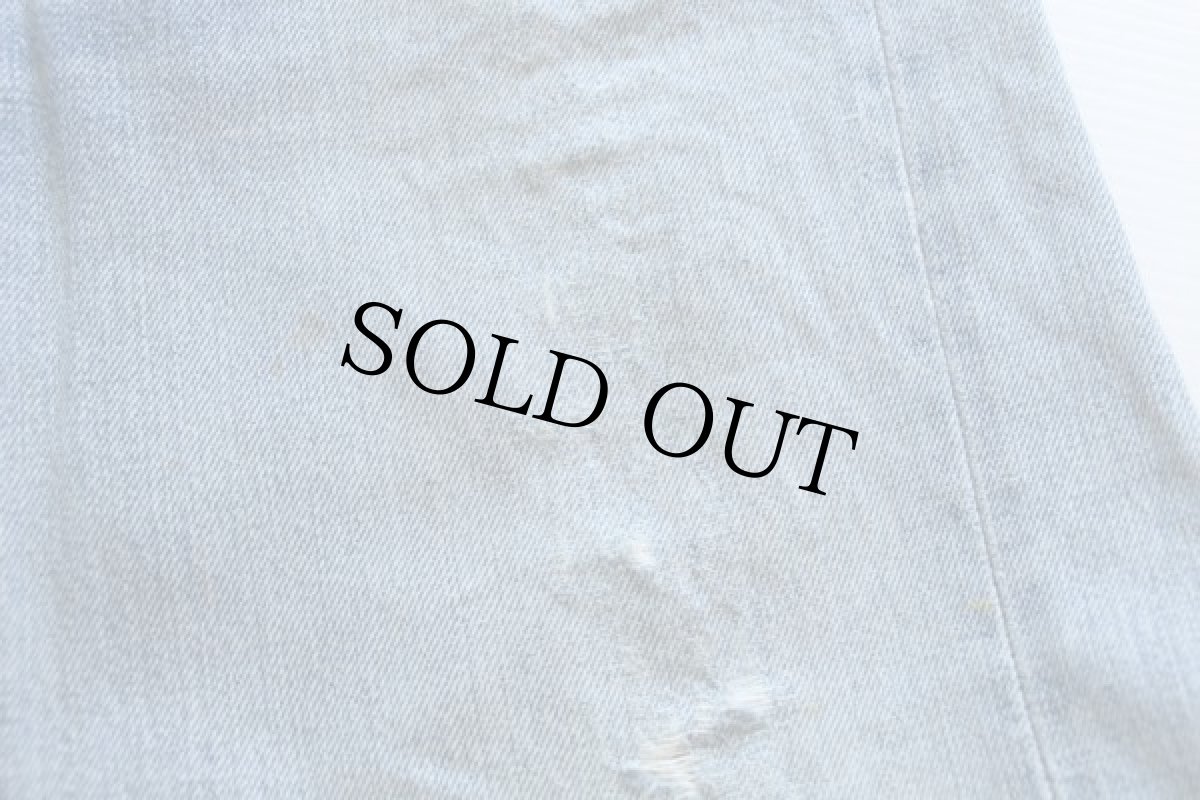 画像10: 70s USA製 Levi'sリーバイス 501 シングル 66前期 デニムパンツ ボロ W33 (10)