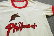 画像1: 70s USA製 BSA ボーイスカウト Philmont 染み込みプリント リンガーTシャツ XL (1)