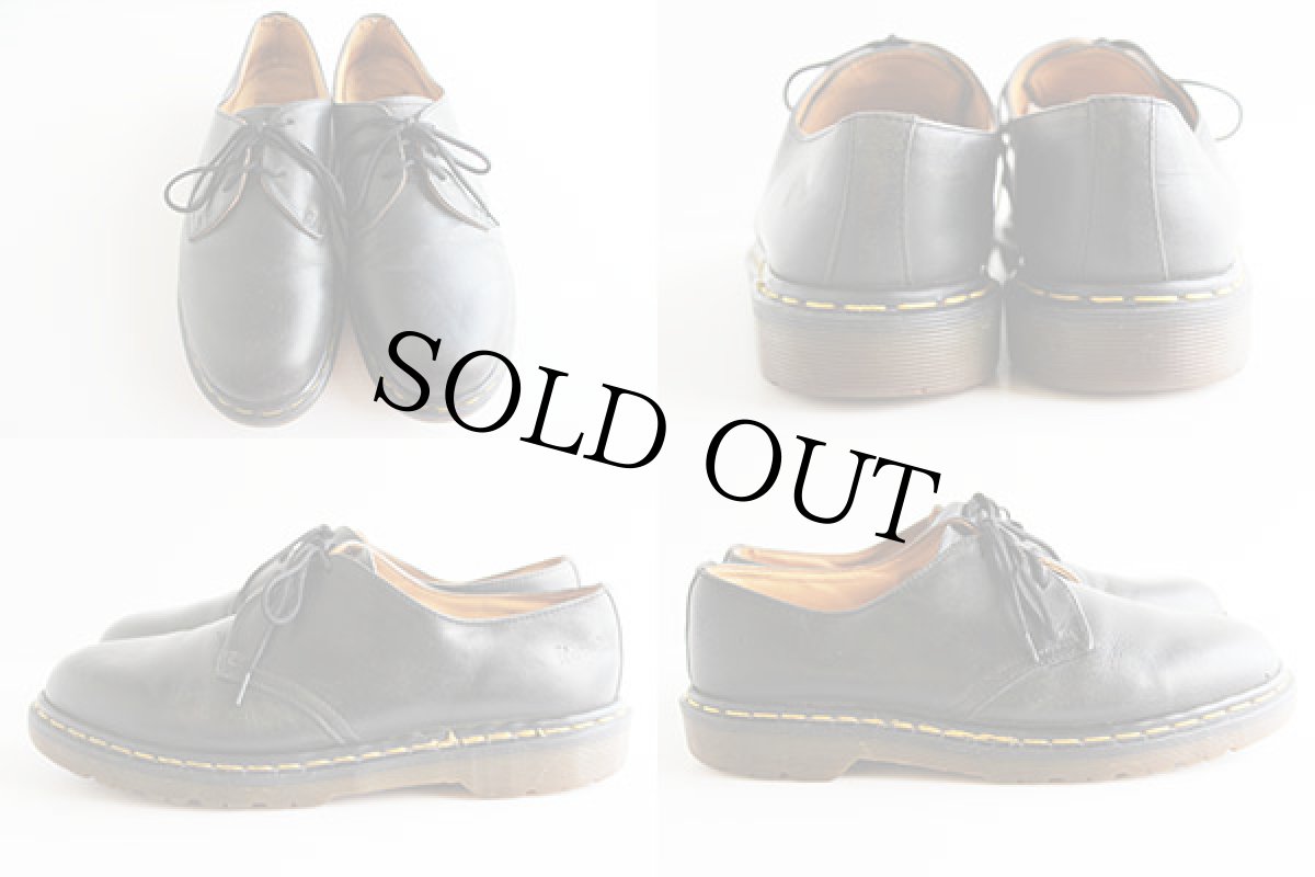 画像2: 英国製 DR.MARTENSドクターマーチン 3ホール レザーシューズ 黒 UK8 (2)