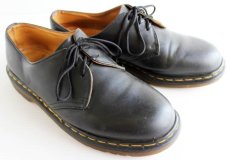 画像1: 英国製 DR.MARTENSドクターマーチン 3ホール レザーシューズ 黒 UK8 (1)