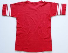 画像3: 70s USA製 Championチャンピオン 無地 コットン フットボールTシャツ 赤 L (3)