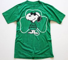 画像2: 80s スヌーピー JOE IRISH Tシャツ 緑 (2)