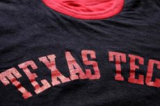画像5: 80s USA製 Championチャンピオン TEXAS TECH コットン リバーシブルTシャツ 黒×赤 M (5)
