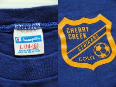 画像3: 70s USA製 Championチャンピオン CHERRY CREEK Tシャツ 青 キッズ L (3)