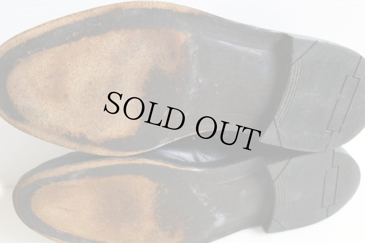 画像4: イタリア製 SOHO ウイングチップ レザーシューズ 黒×白 7.5★革靴 (4)