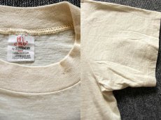 画像3: 80s USA製 STEDMAN 無地 コットン ポケットTシャツ 生成り L (3)