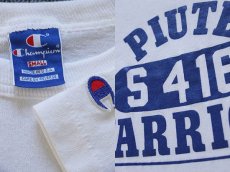 画像3: 90s USA製 Championチャンピオン PIUTE WARRIORS 四段中抜き コットンTシャツ 白 S (3)