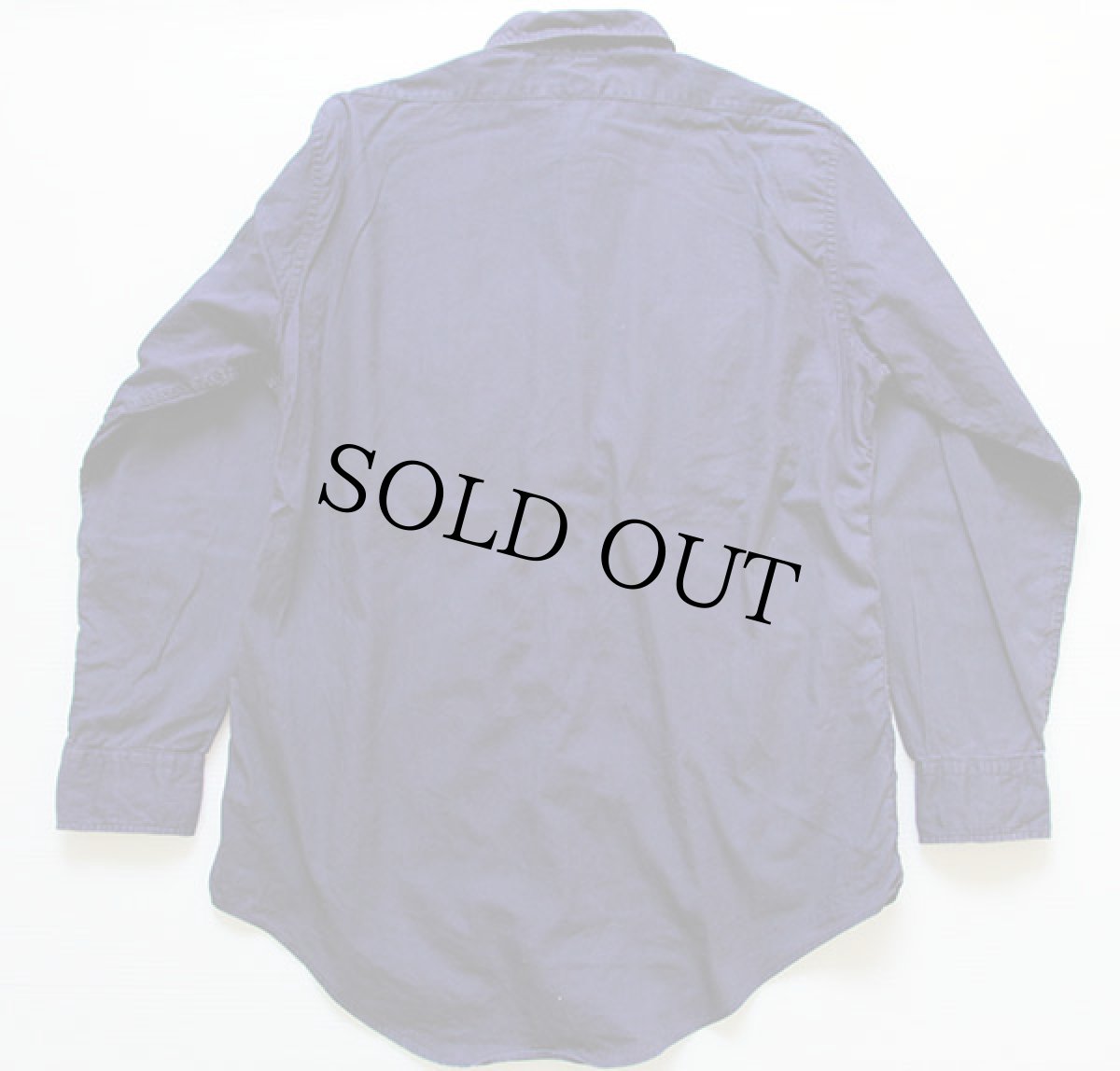 画像2: 50s Durable Outfitters AMERICAN LEGION パッチ付き コットンポプリンシャツ ナス紺 (2)